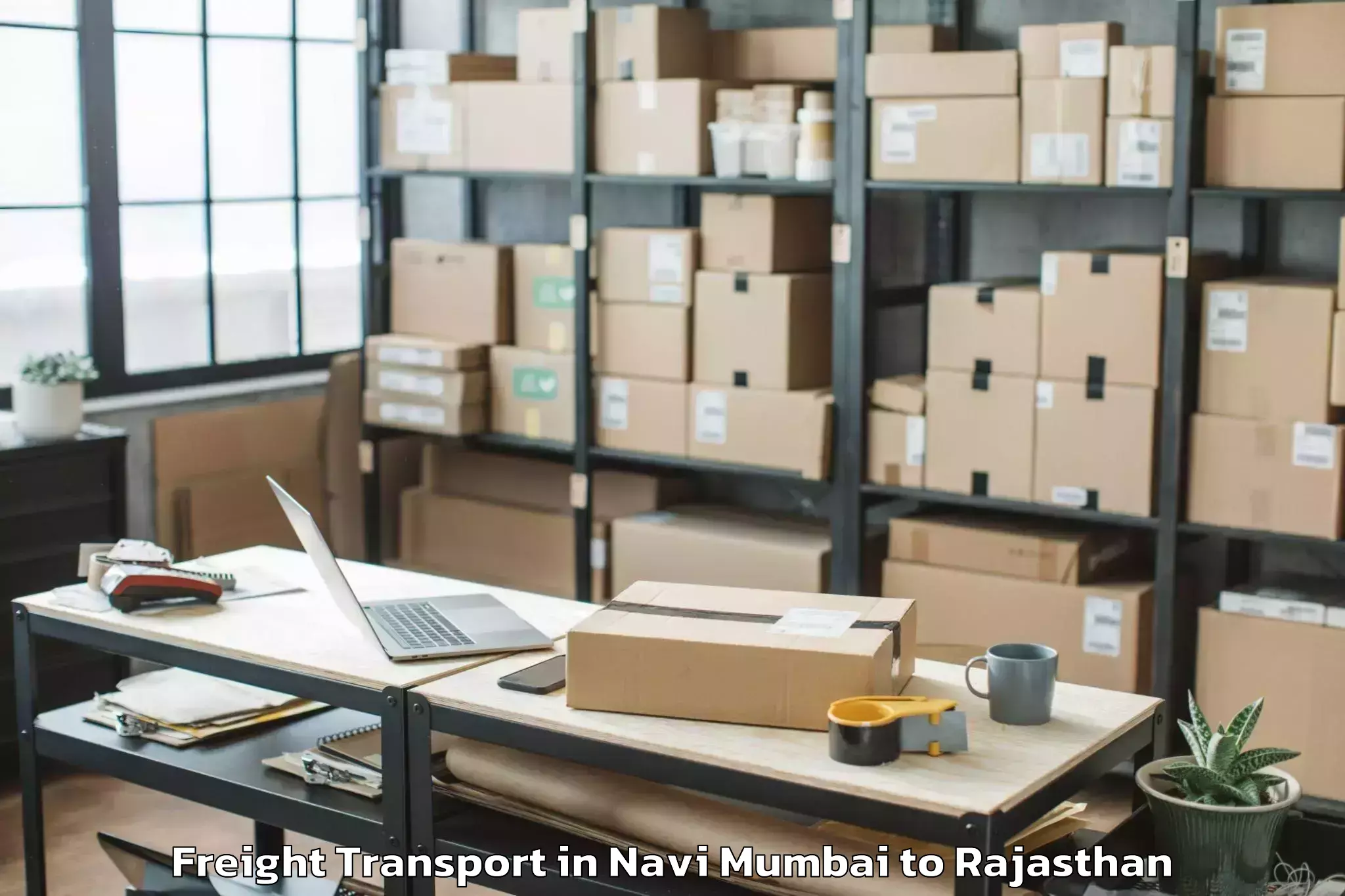 Reliable Navi Mumbai to Sikar Freight Transport